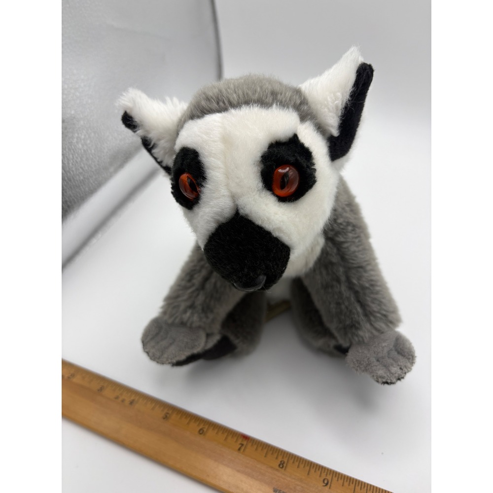 Trigon Deutschland Semo Ring-Tailed Lemur Plush Realistic Gray Striped Tail 7in